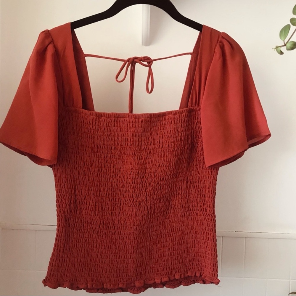 Abercrombie & Fitch Rust Red Open Back Top